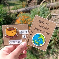 Combo!! Cute-tea Pun Card & Favourite Person Card.
