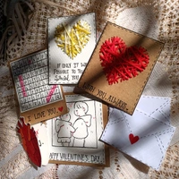 Valentine's Day Special Gift Hamper. 5 Cards With 2 Message Envelopes. Polaroid Photos Can Be Added.