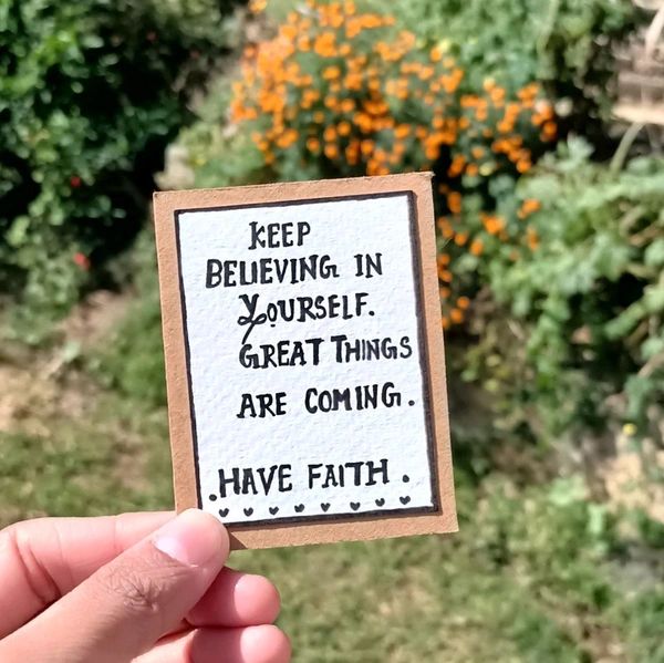 Message Card. 7-8 Words.