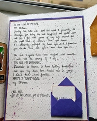 A Handwritten Letter Card. Comes With 4-5 Small Cards, A Message Card And Polaroid Photos. (22-24 Cm In Length).