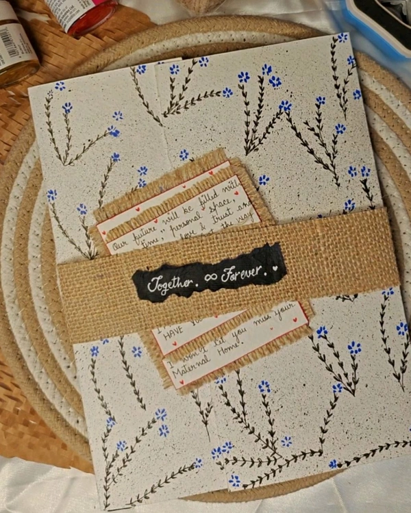 A Handwritten Letter Card. Comes With 4-5 Small Cards, A Message Card And Polaroid Photos. (22-24 Cm In Length).