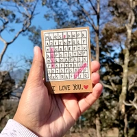 Jumble Letters, I Love you Card.