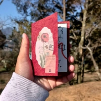 Red Thread Love Card. Has A Chinese Proverb And A Red Stitched Thread.