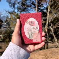 Red Thread Love Card. Has A Chinese Proverb And A Red Stitched Thread.