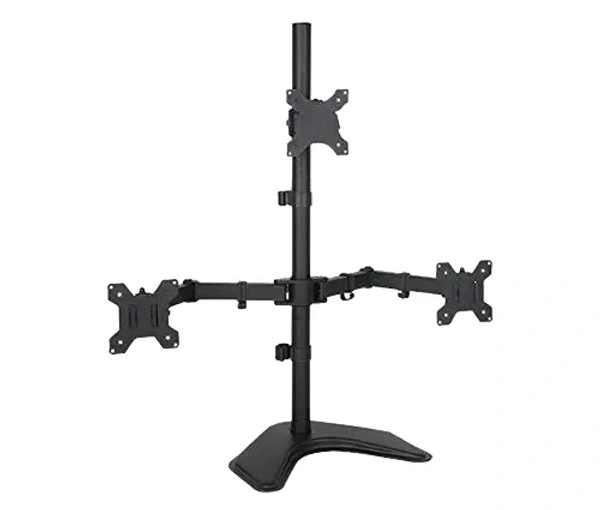 3 Monitor Stand Fully Adjustable Up to 27 inch (New) - Black, A