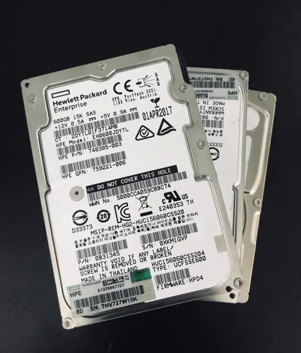 600GB SAS Hard Disk 10K 15K Dell HP (Renewed) - A, 600GB, 15K