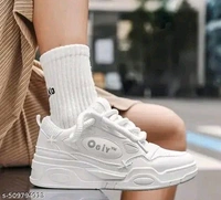 Elegant Men’s Solid Lace-Up Sneakers
 - 8
