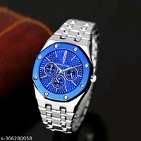 Modern Men Analog Watch – Alloy Strap, Quartz Movement - Royal Blue