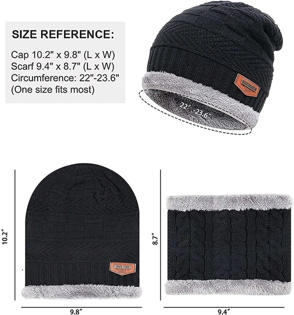 WOOLEN CAP WITH MUFFLER 