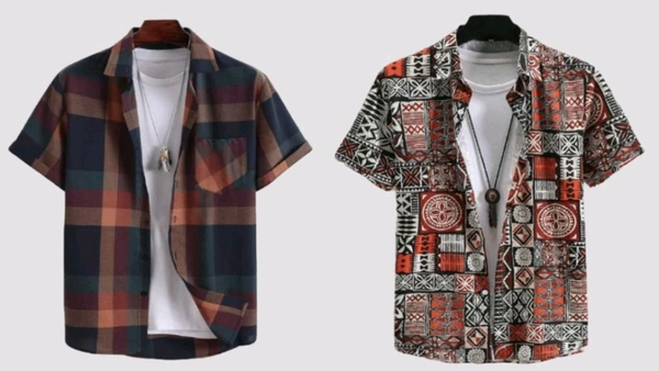 Men Printed Casual Shirt Combo - S