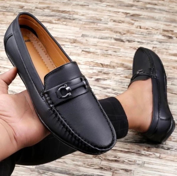 Loafers For Men (Black) - 6