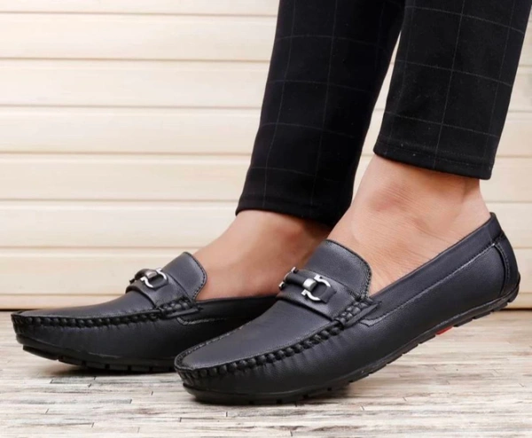 Loafers For Men (Black) - 8