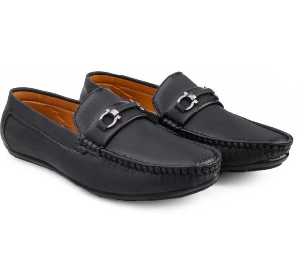 Loafers For Men (Black) - 6