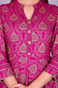 Designer kurti printed kurti and embroidery working - XXL