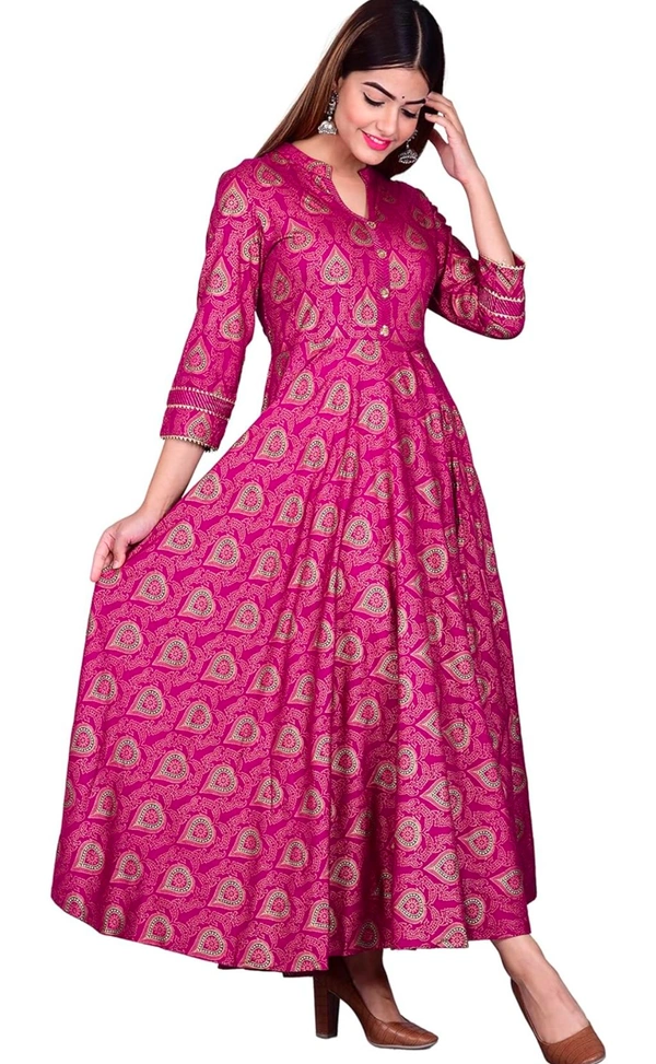 Designer kurti printed kurti and embroidery working - L