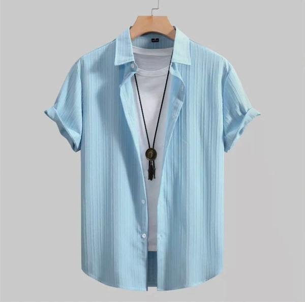 Shirts For Mens Spread Collar Sky Shirts - L