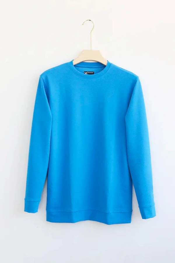 Plain Full Hand T-Shirt (Sky Blue) - XL