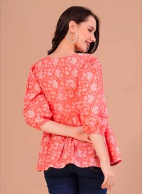 Trendy Printed Top Women Stylish Top for Girls - S