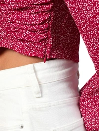 Rytras Women's Floral Regular Fit Crop Top - XL
