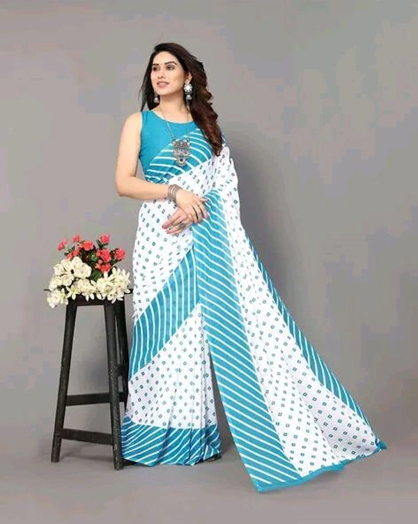 PRIYASHIGeometric Print Saree with Co... - Free Size