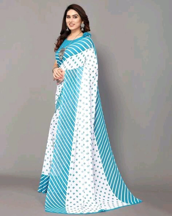 PRIYASHIGeometric Print Saree with Co... - Free Size