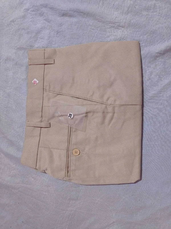 JSS Men Slim Fit Beige Polyester Trousers - 32