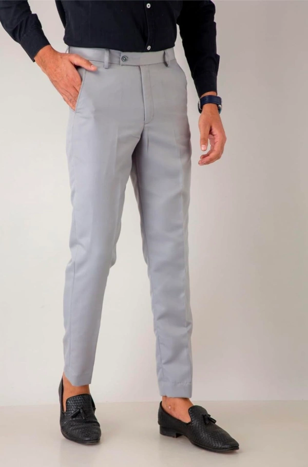 VX9 Men's & Boy's Stylish Regular Fit Formal Trouser, Office Pants (Gray) - 32