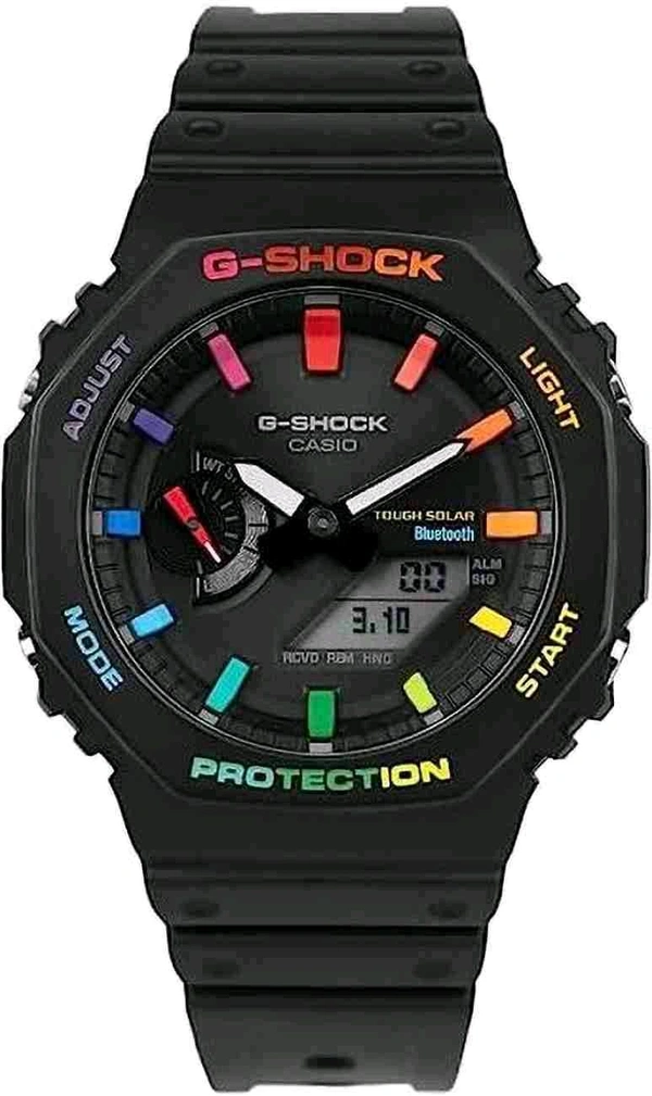 SHIVAAY Black Rainbow Analog-Digital Watch For Boys & Girls 7a