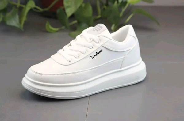 TrendWalk Original Luxury Branded Fashionable Men's Casual Walking Partywear Sneakers For Men White - 9