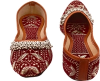 MK CRAFT Ethnic Embroidred Payal Jutis For Women - 5
