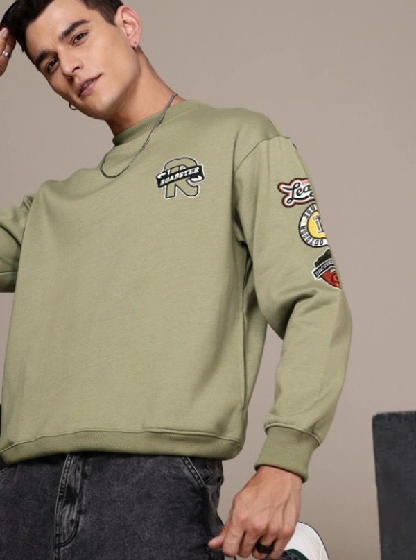 Roadster The Life Co. Applique Detailed Relaxed Fit Sweatshirts - M