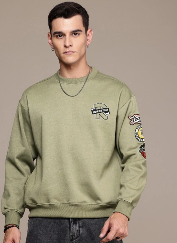 Roadster The Life Co. Applique Detailed Relaxed Fit Sweatshirts - M