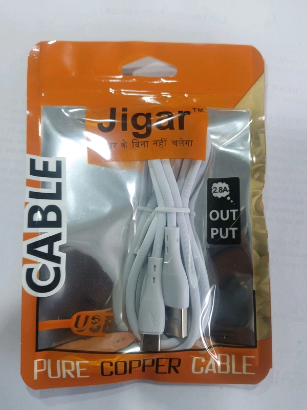 2.8A Type C Pure Copper Data Cable With 3 Months Warranty 