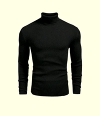 high neck t-shirt  - L, White