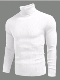 high neck Ok - White, L