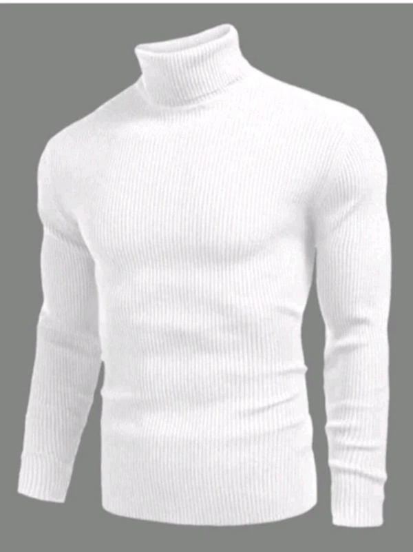 high neck Ok - White, XL