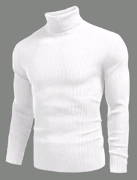 high neck Ok - White, XL