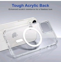 iPhone 13 back cover ( transparent)  pack of 1 - White