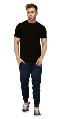 black buck original   Men Solid Round Neck Cotton Blend Black T-Shirt - White, XL