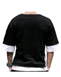 Hip Hop t-shirt round neck black t-shirt  - Black, free site