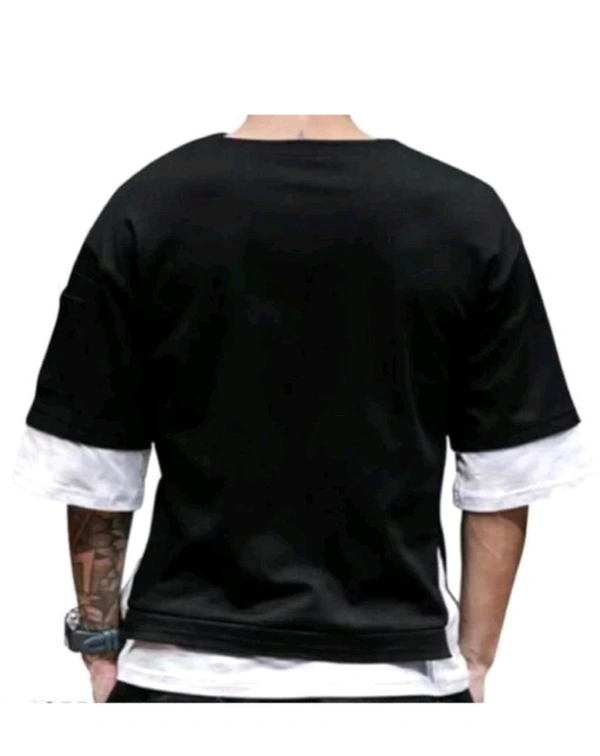 Hip Hop t-shirt round neck black t-shirt  - Black, free site