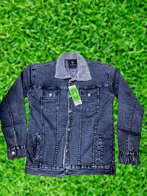 i-20  Jeans jacket (navy blue  colour ) ( pack of 1) - Gray, free size