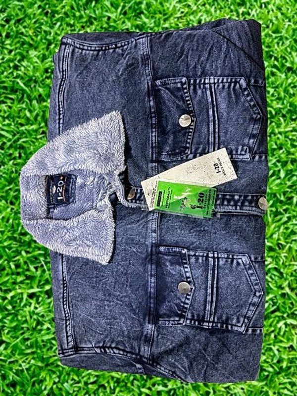 i-20  Jeans jacket (navy blue  colour ) ( pack of 1) - Gray, free size
