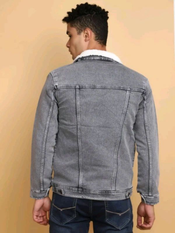 i-20  Jeans jacket (Gray colour ) ( pack of 1) - Black, free size