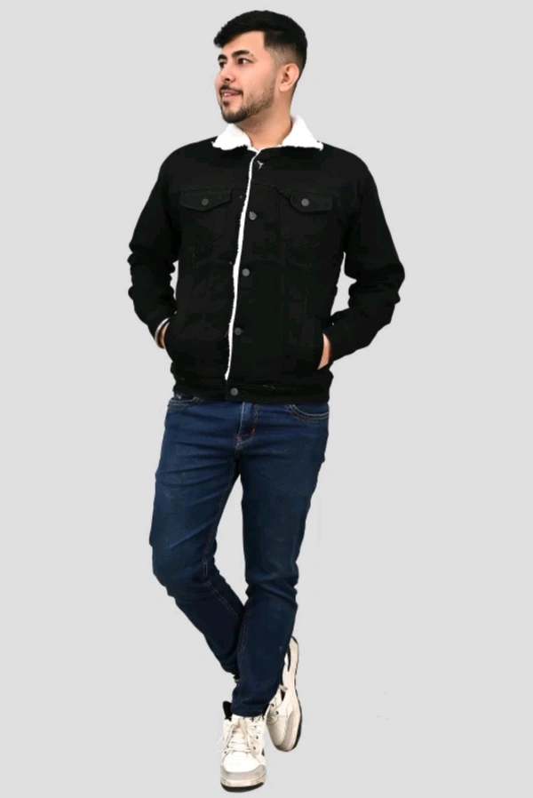 i-20  Jeans jacket (black  colour ) ( pack of 1) - Mine Shaft, free size