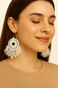 woolan eairring and puls handicraft