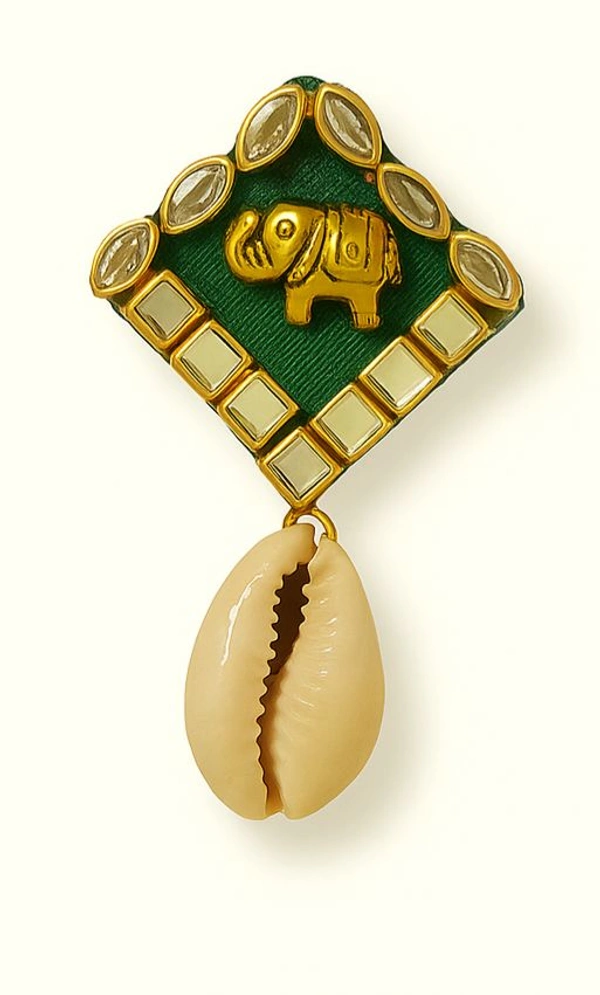 R BIM Kundan handicraft eairring