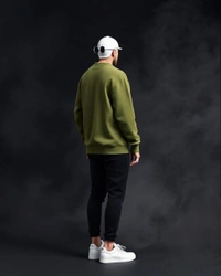 Olive Green Sweatshirt - M