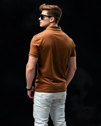 Coffee Brown Polo Tshirt - XXL
