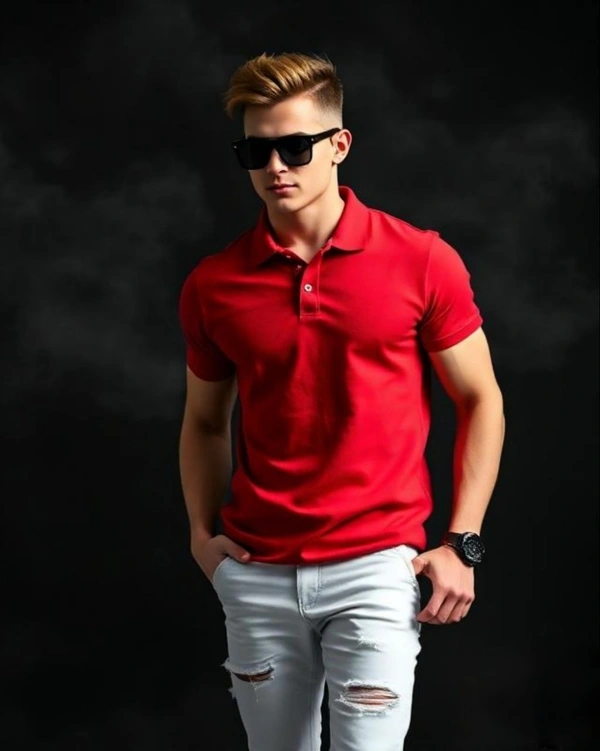 Brick Red Polo Tshirt - L